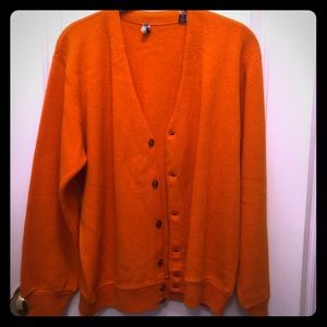 Orange Orlon Acrylic Cardigan
